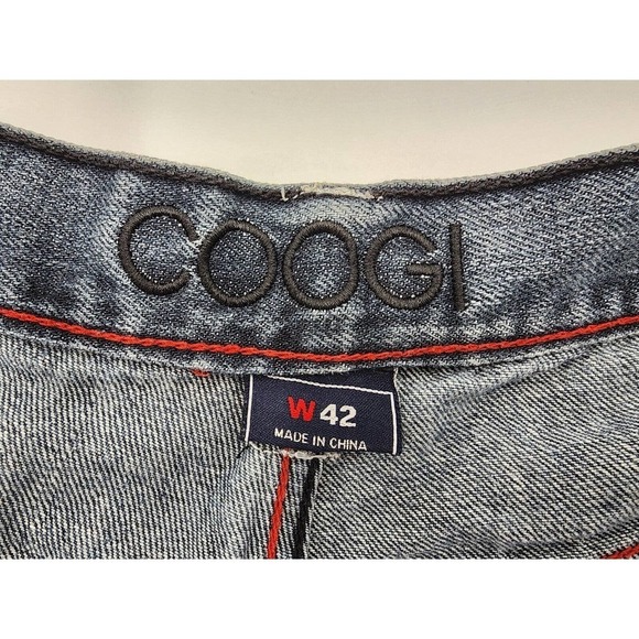 Coogi Australia Shorts Mermaid Hip Hop Baggy Embroidered Streetwear Denim Men 42 - Picture 12 of 15